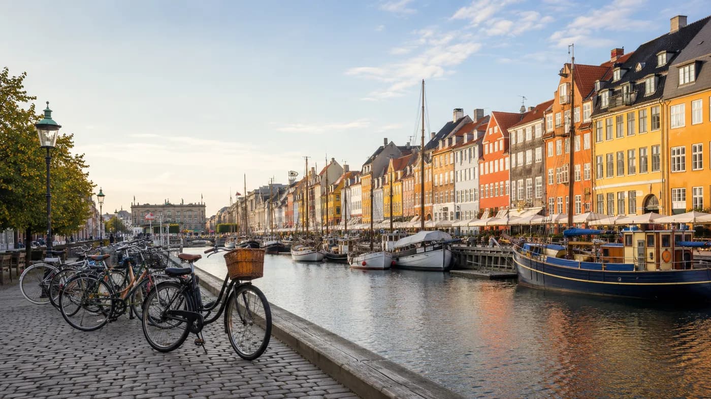 Danish canal and city scene used for Denmark itinerary planning
