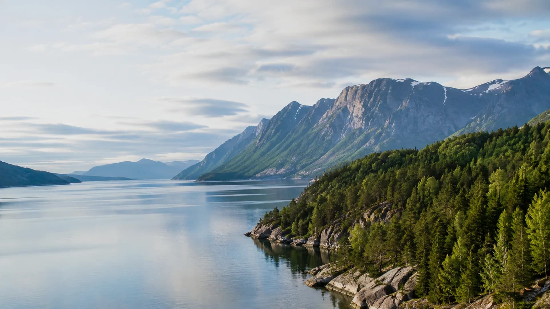 Nordic mountain, fjord and coastal landscape representing the Nordic region