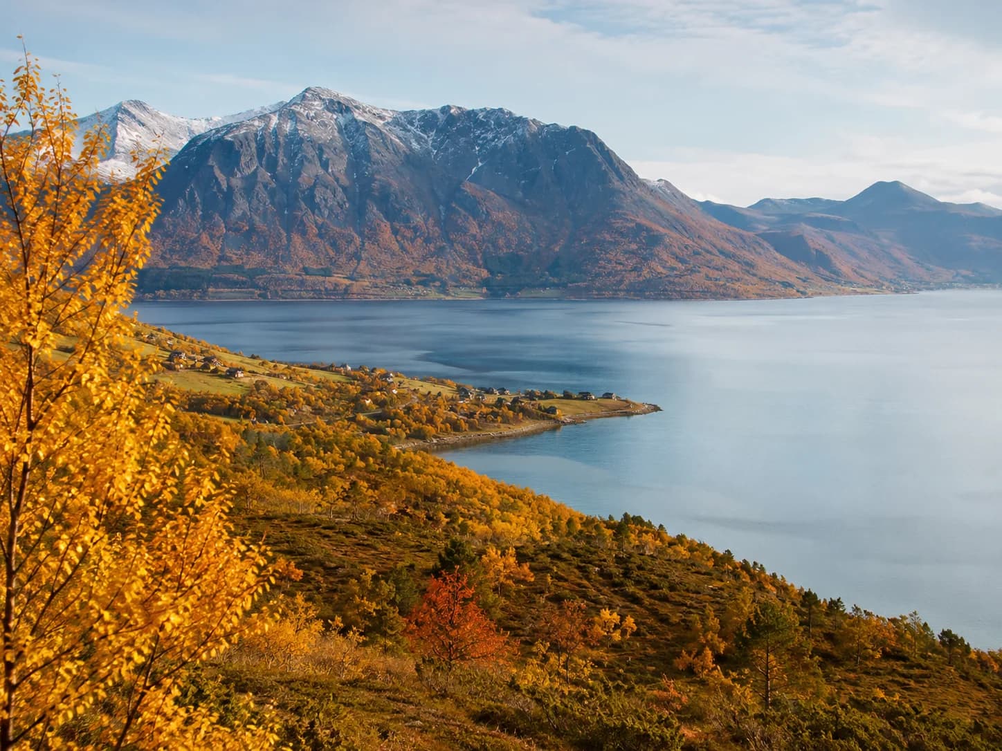 Norwegian coast in autumn colours