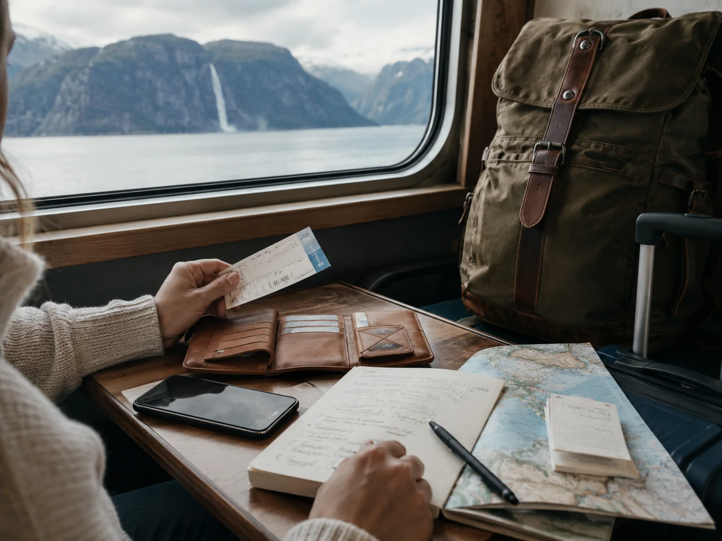 Traveller planning rail and ferry costs across the Nordics
